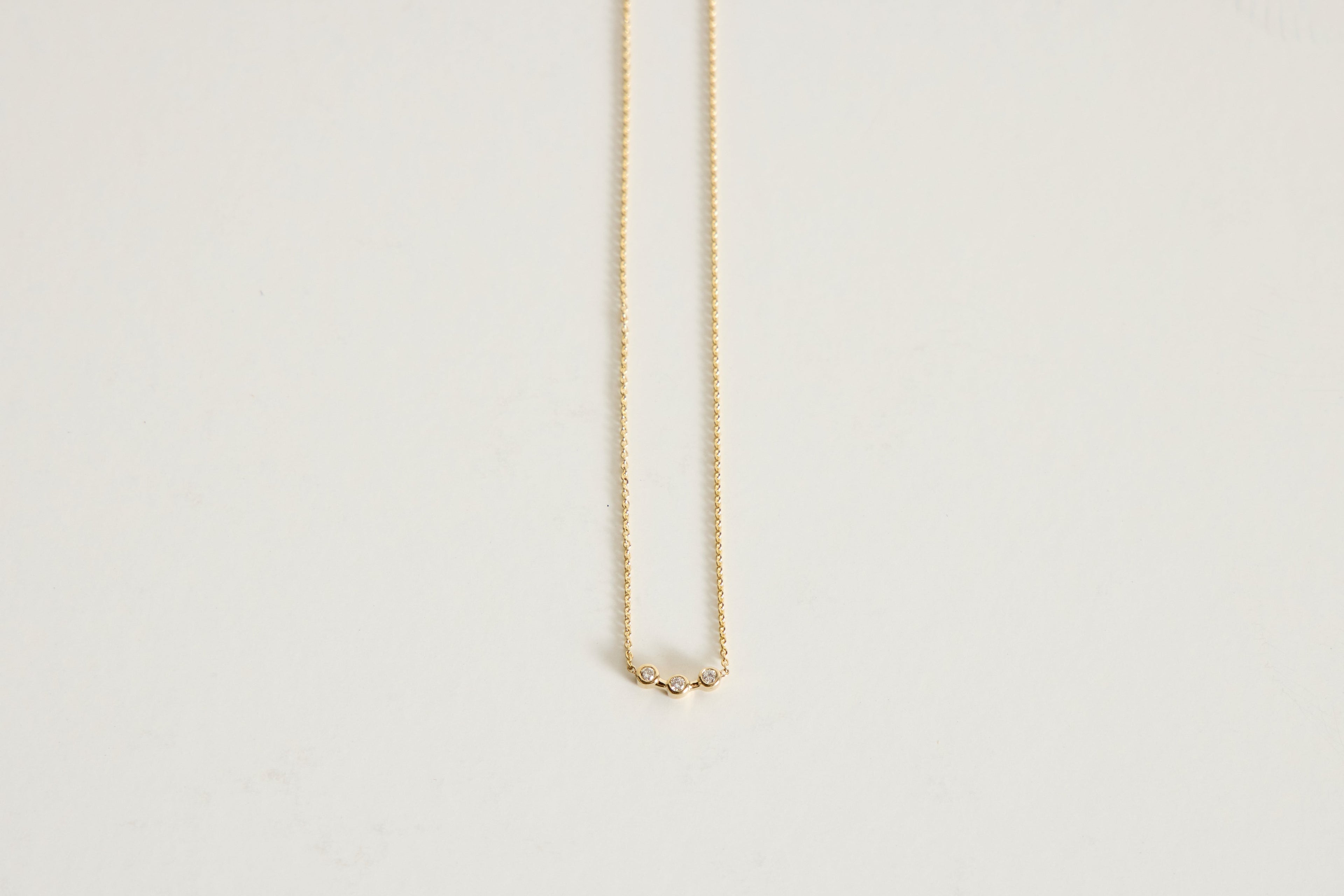 Nicky Kehoe - Cas Necklace with 3 Diamonds