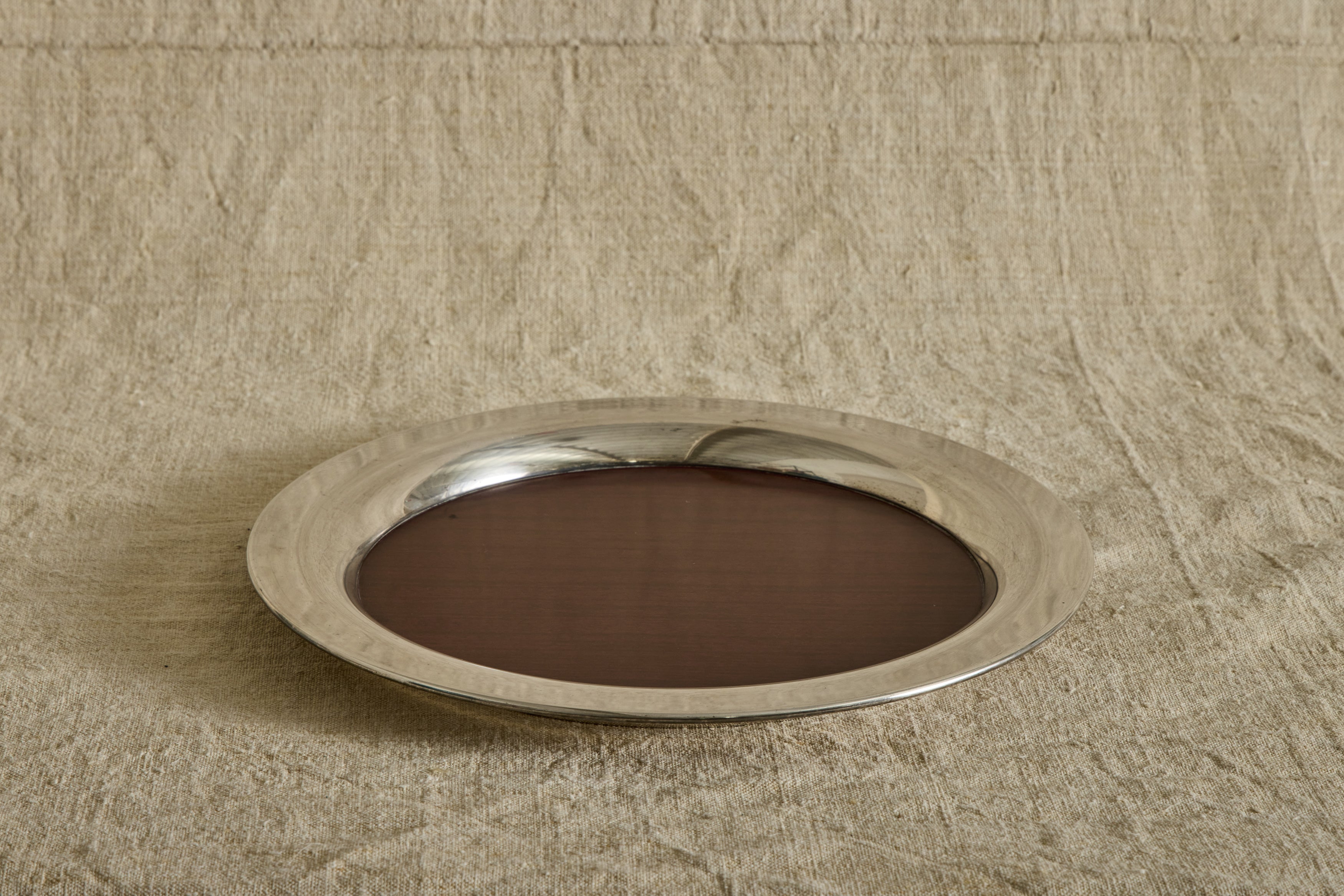 Nicky Kehoe - Round Faux Wood Serving Tray 14.5"