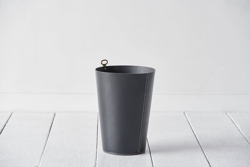 Nicky Kehoe - Leather Bin in Ink Black