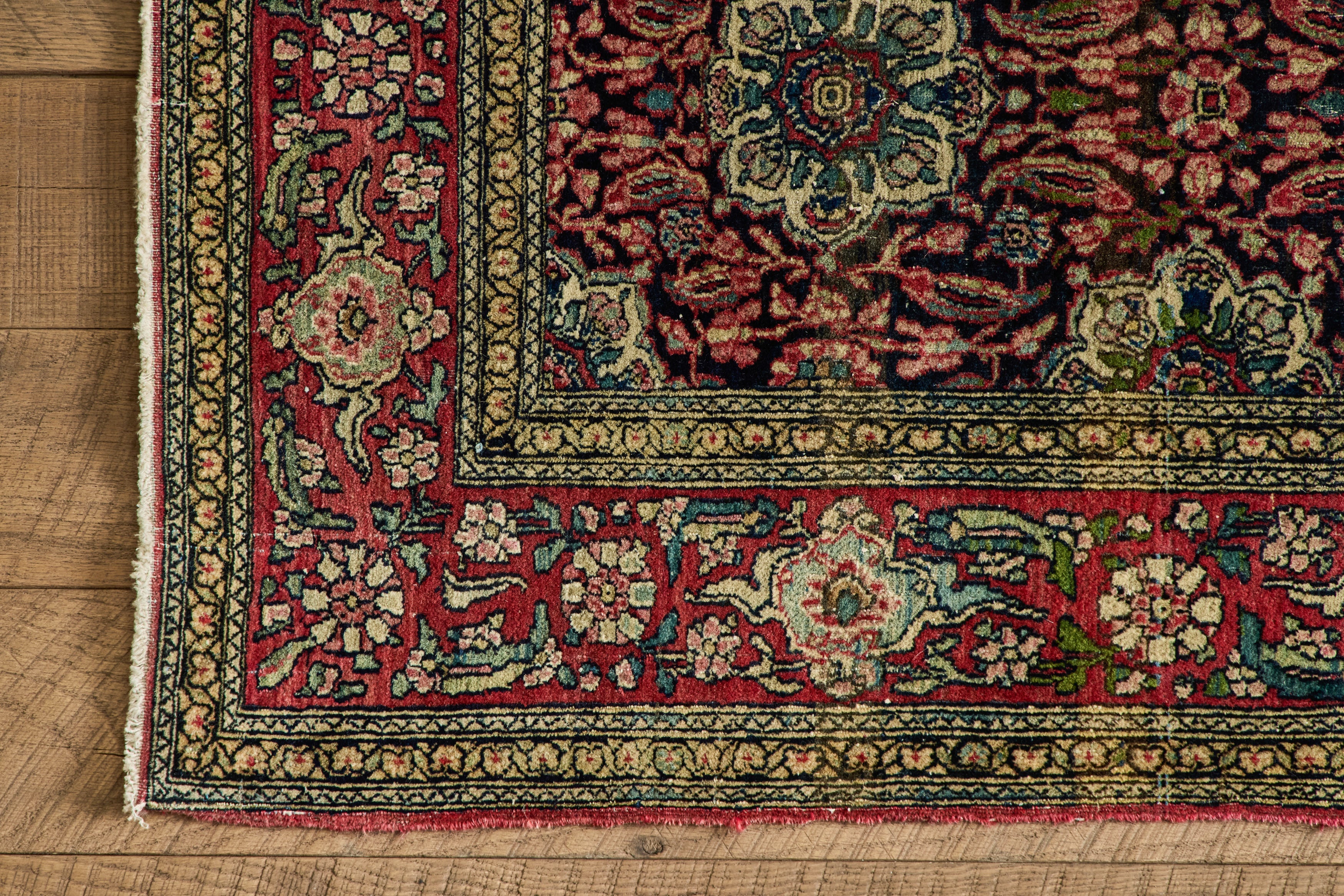 Nicky Kehoe - Persian Floral Throw Rug 3'4 X 4'7