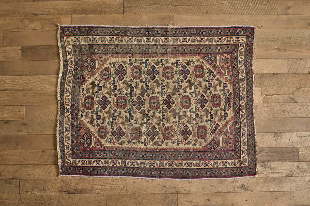 Nicky Kehoe - Persian Afshar Floral Rug 4'3 X 5'6