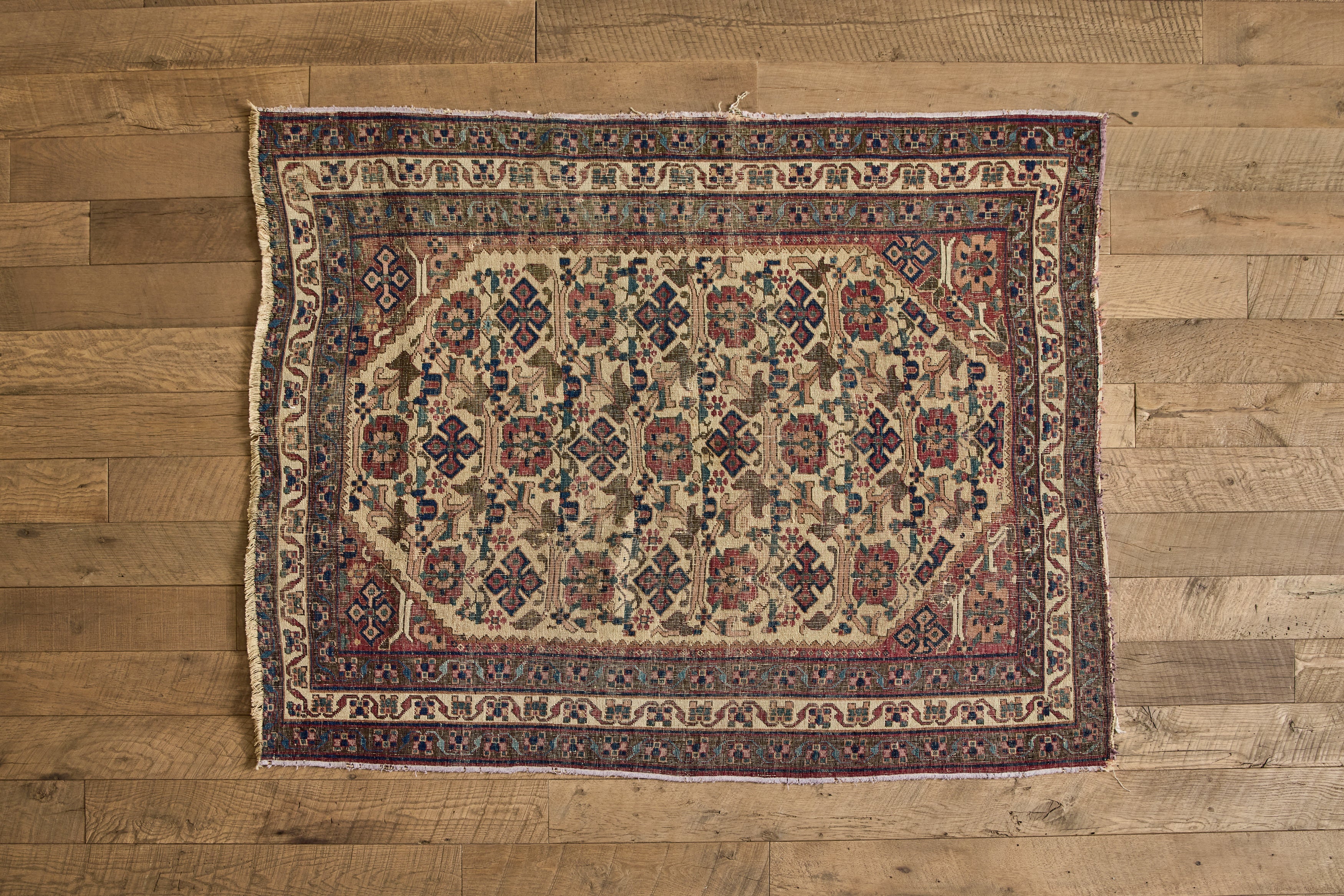 Nicky Kehoe - Persian Afshar Floral Rug 4'3 X 5'6