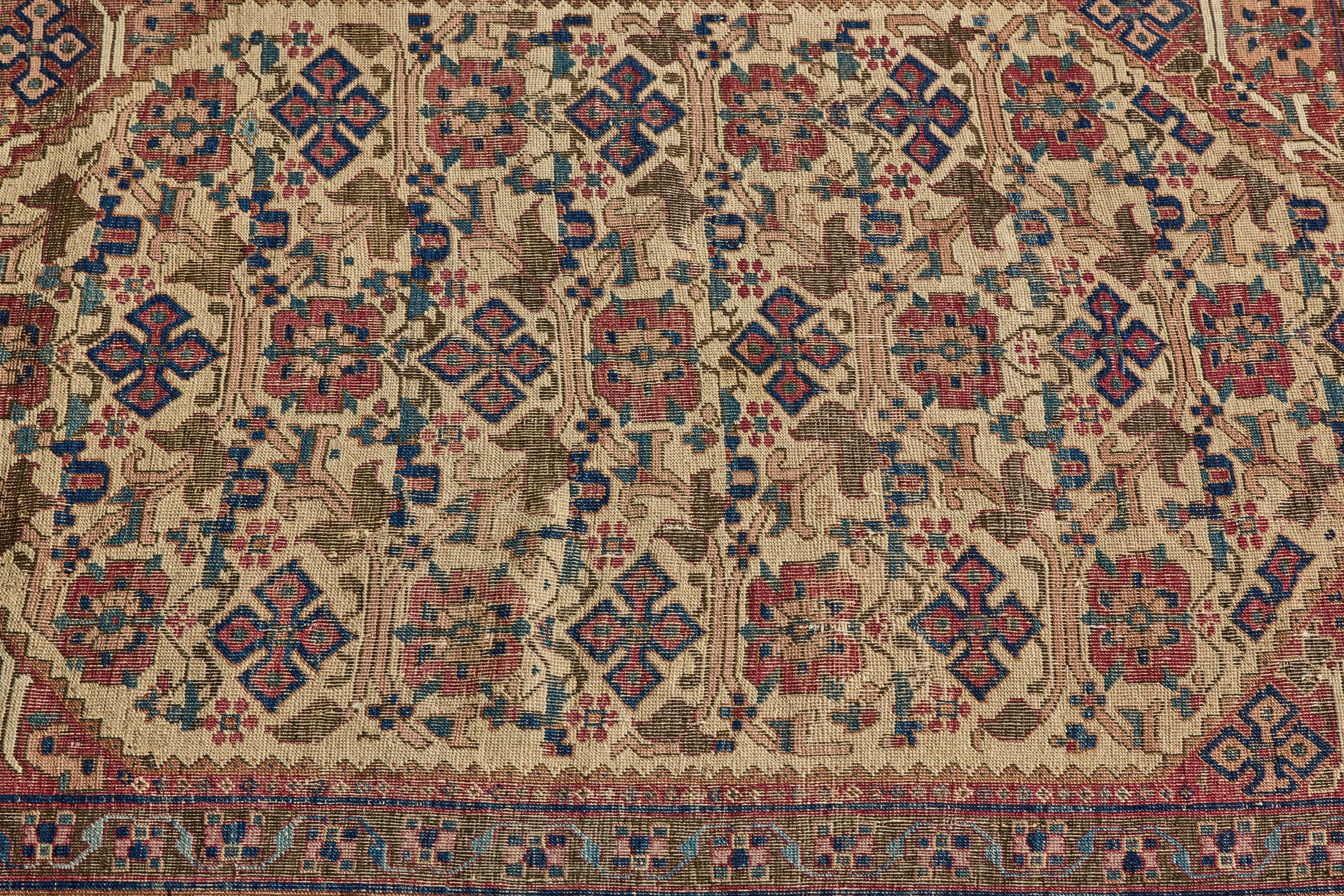 Nicky Kehoe - Persian Afshar Floral Rug 4'3 X 5'6