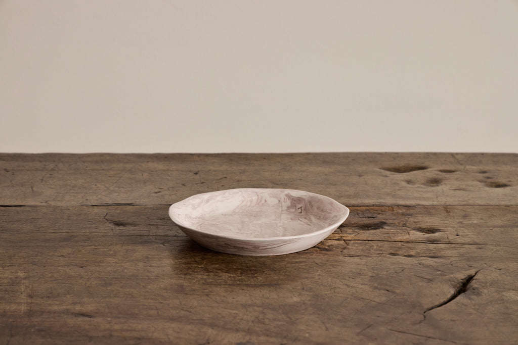 Nicky Kehoe - Pink Marbled Shallow Bowl