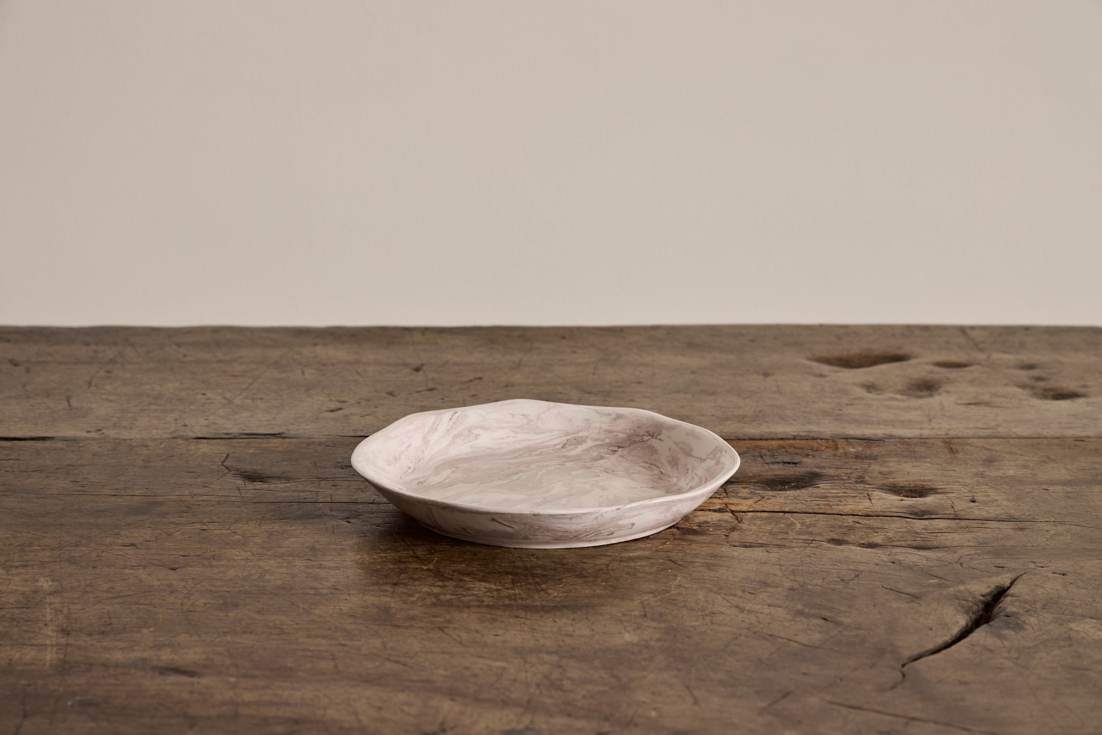 Nicky Kehoe - Pink Marbled Shallow Bowl