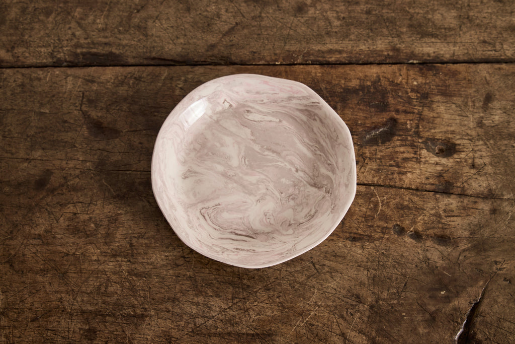 Nicky Kehoe - Pink Marbled Shallow Bowl