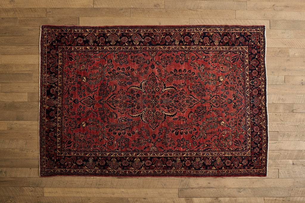Nicky Kehoe - Rose Persian Sarouk Rug 6'9 X 9'10