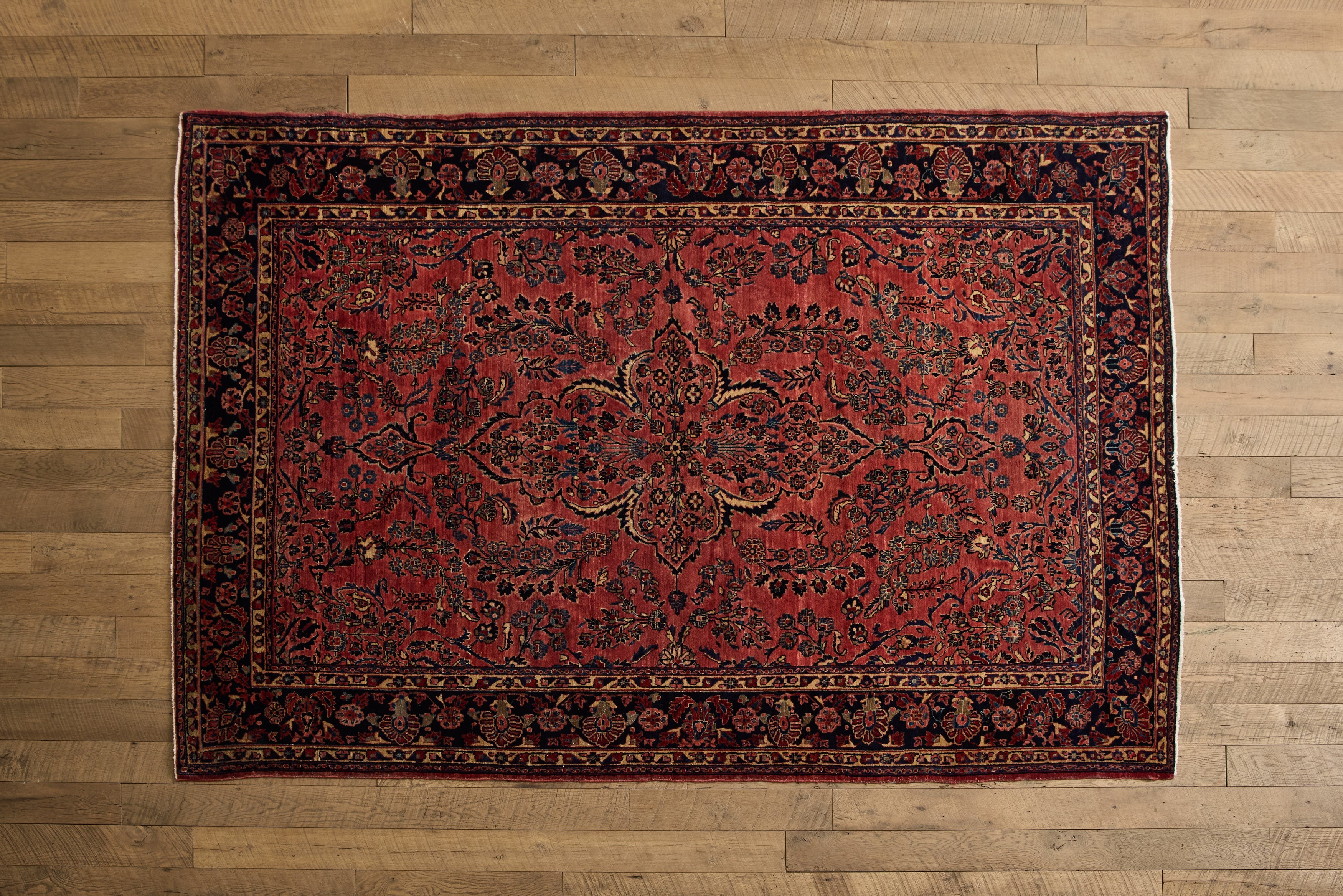 Nicky Kehoe - Rose Persian Sarouk Rug 6'9 X 9'10