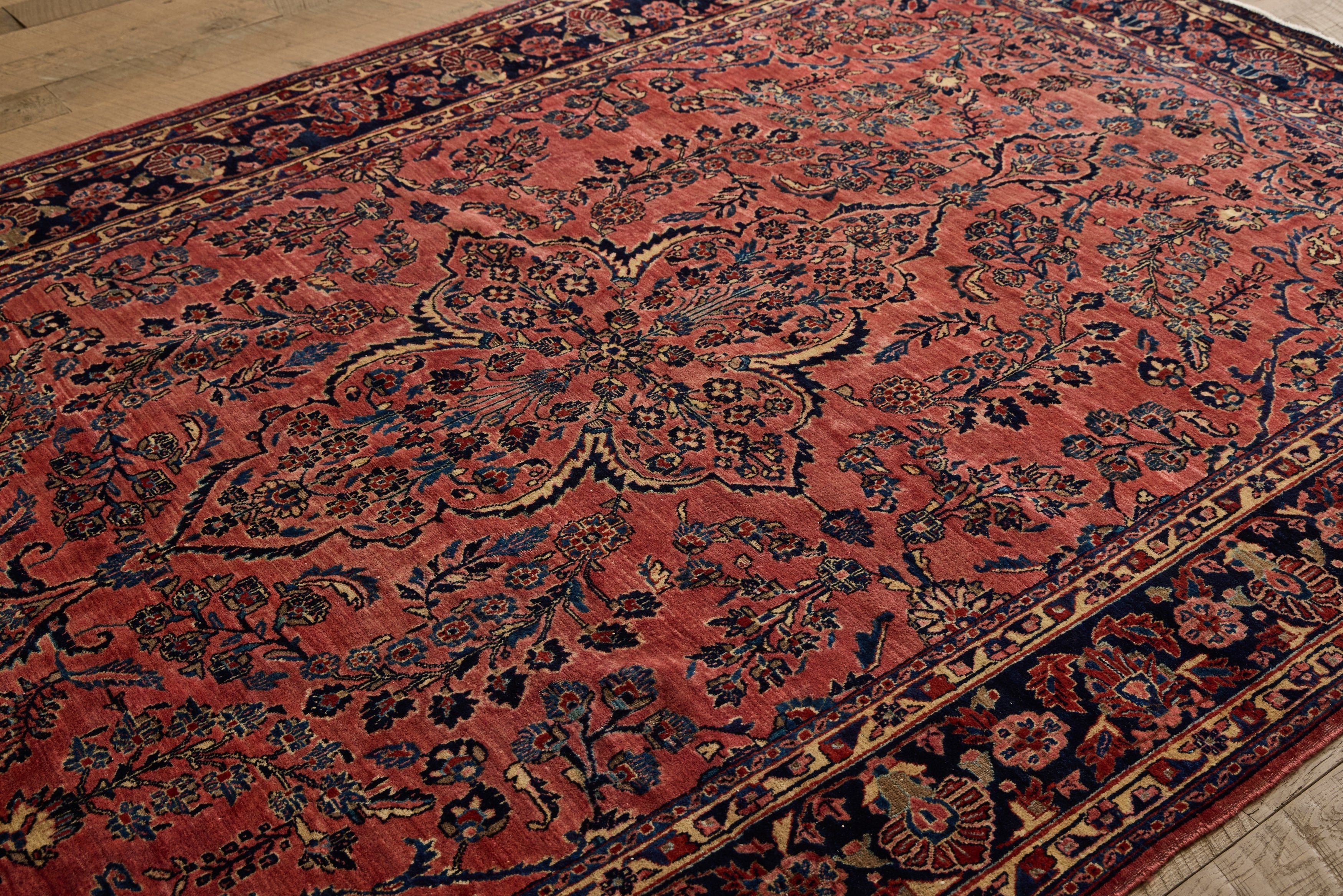 Nicky Kehoe - Rose Persian Sarouk Rug 6'9 X 9'10