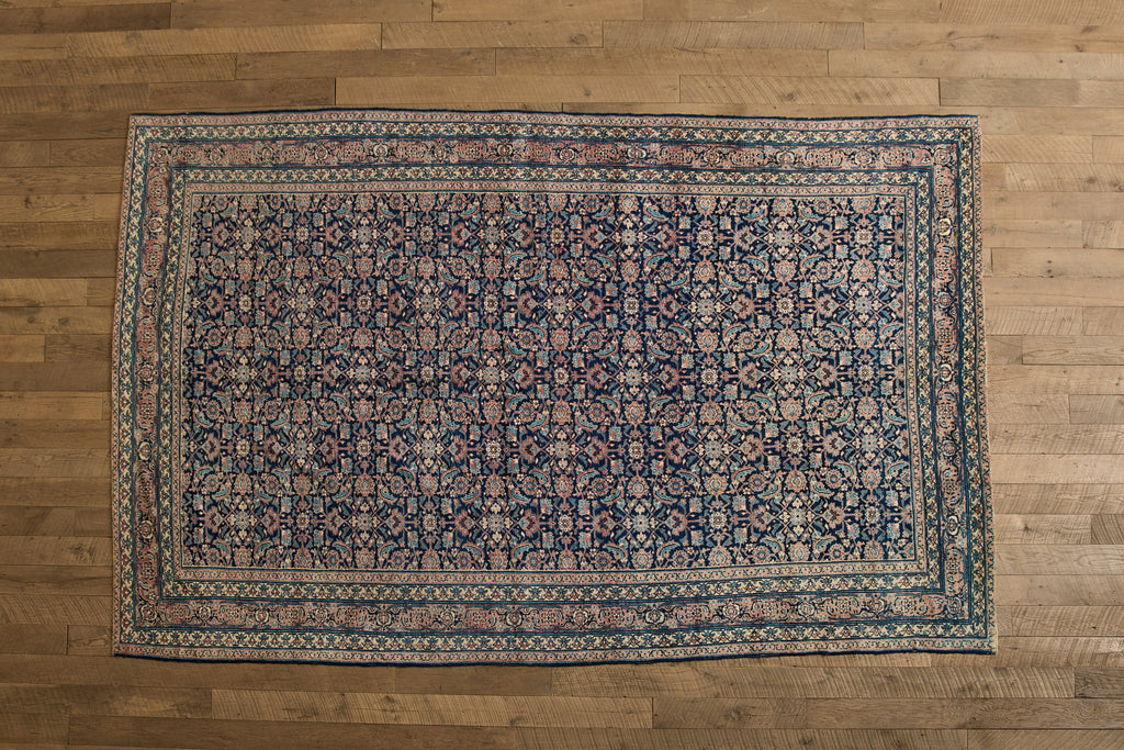 Nicky Kehoe - Blue Floral Mahal Rug 7'10 X 11'10