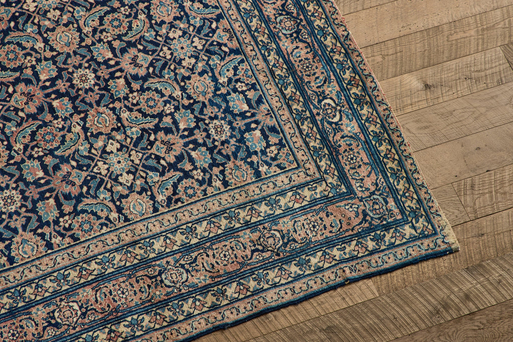 Nicky Kehoe - Blue Floral Mahal Rug 7'10 X 11'10