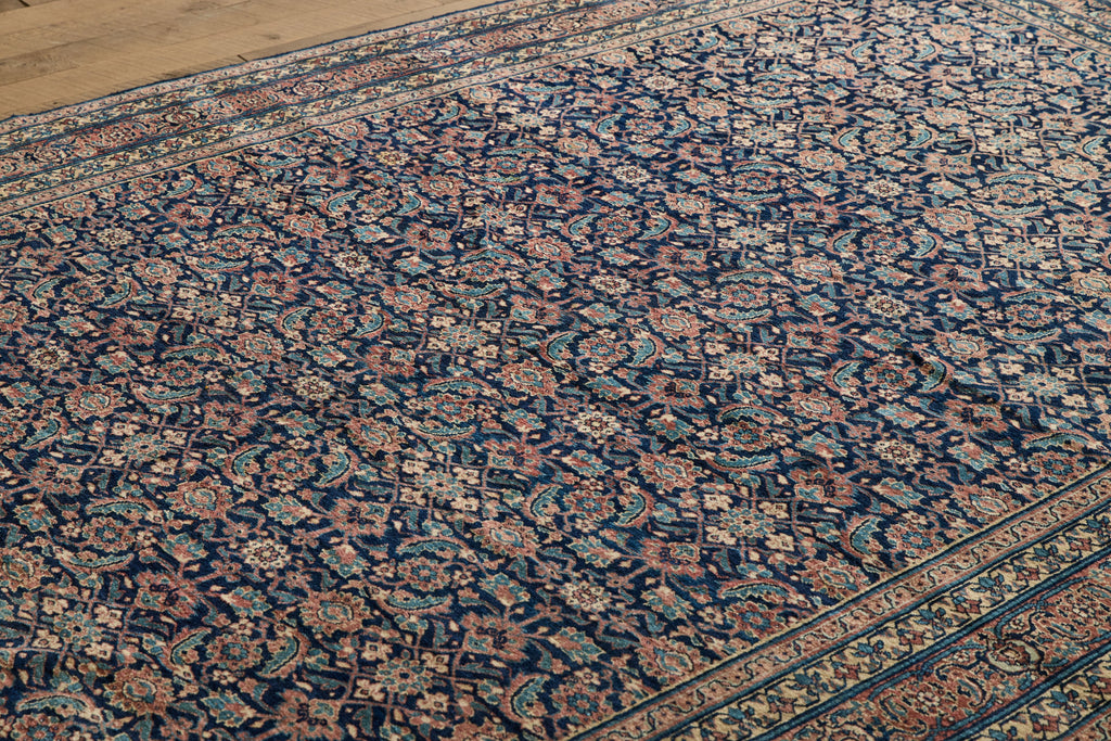 Nicky Kehoe - Blue Floral Mahal Rug 7'10 X 11'10