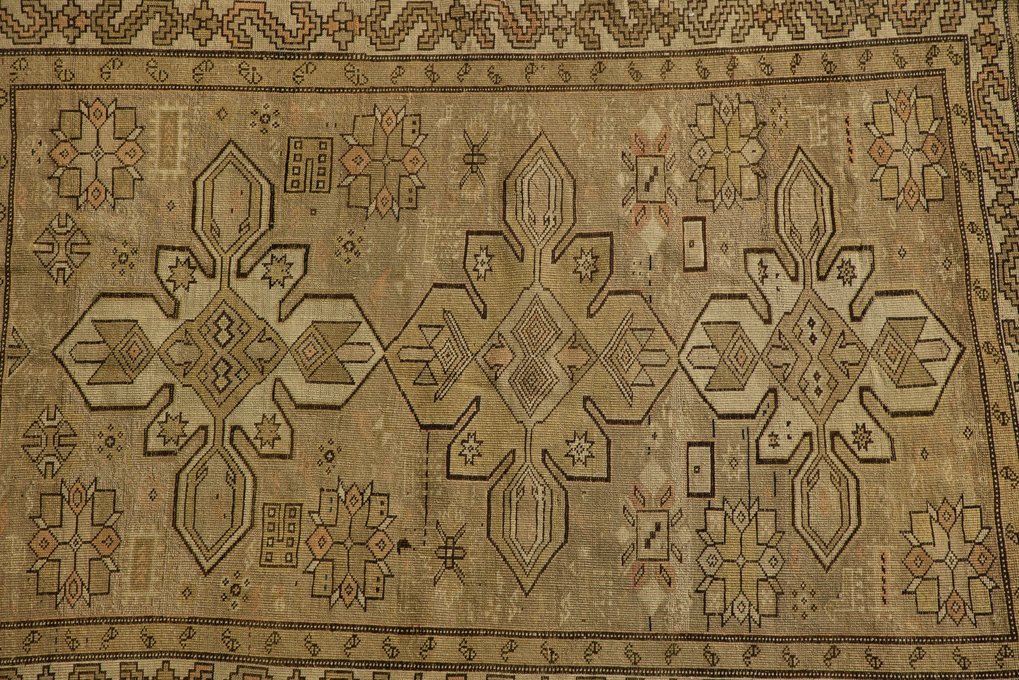 Nicky Kehoe - Beige Tribal Rug 3'9 X 5'