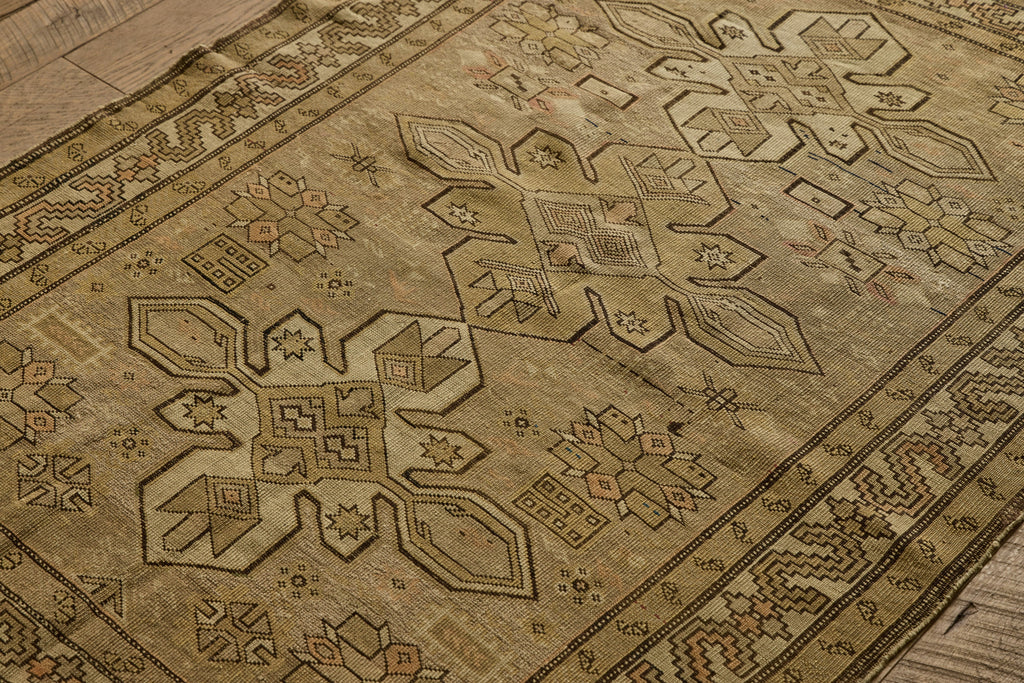 Nicky Kehoe - Beige Tribal Rug 3'9 X 5'