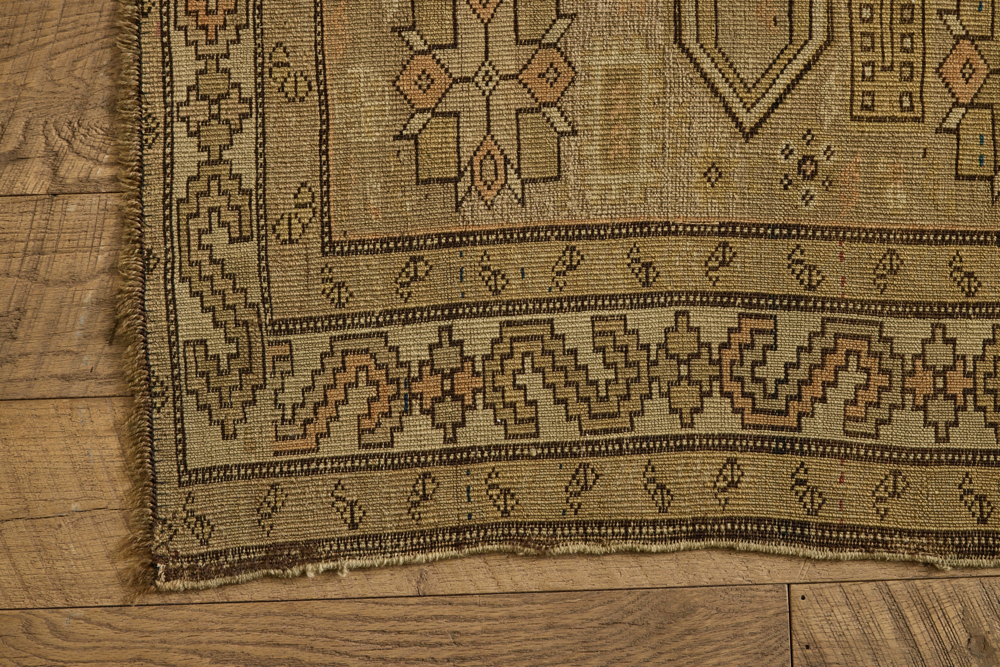 Nicky Kehoe - Beige Tribal Rug 3'9 X 5'