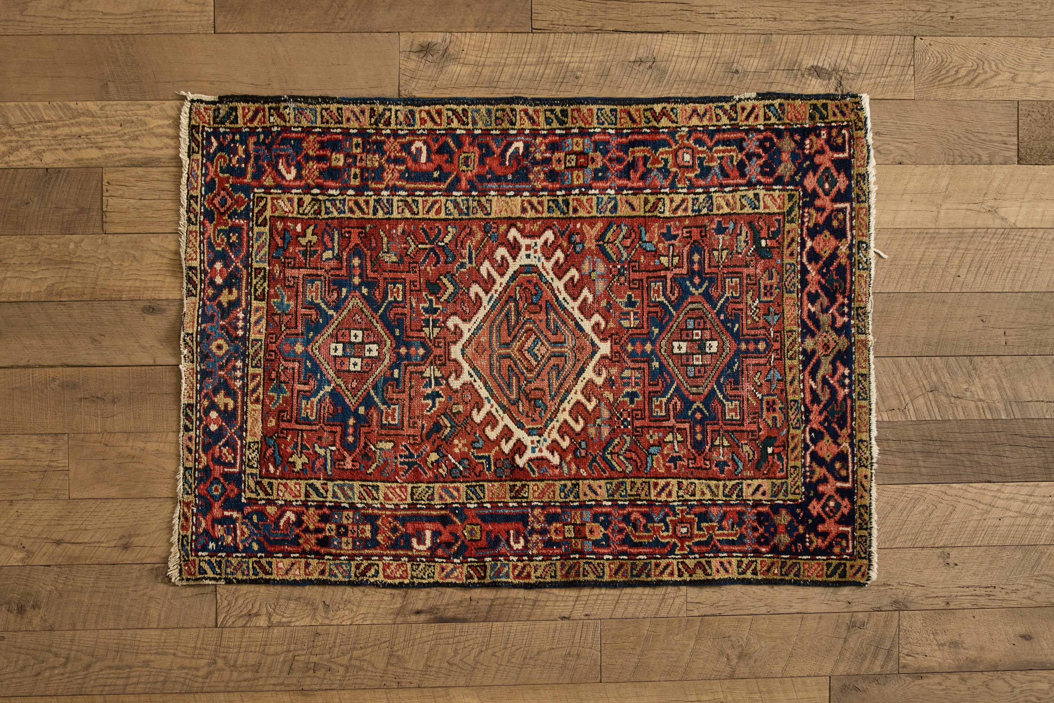 Nicky Kehoe - Persian Heriz Throw Rug 3'1 X 4'5