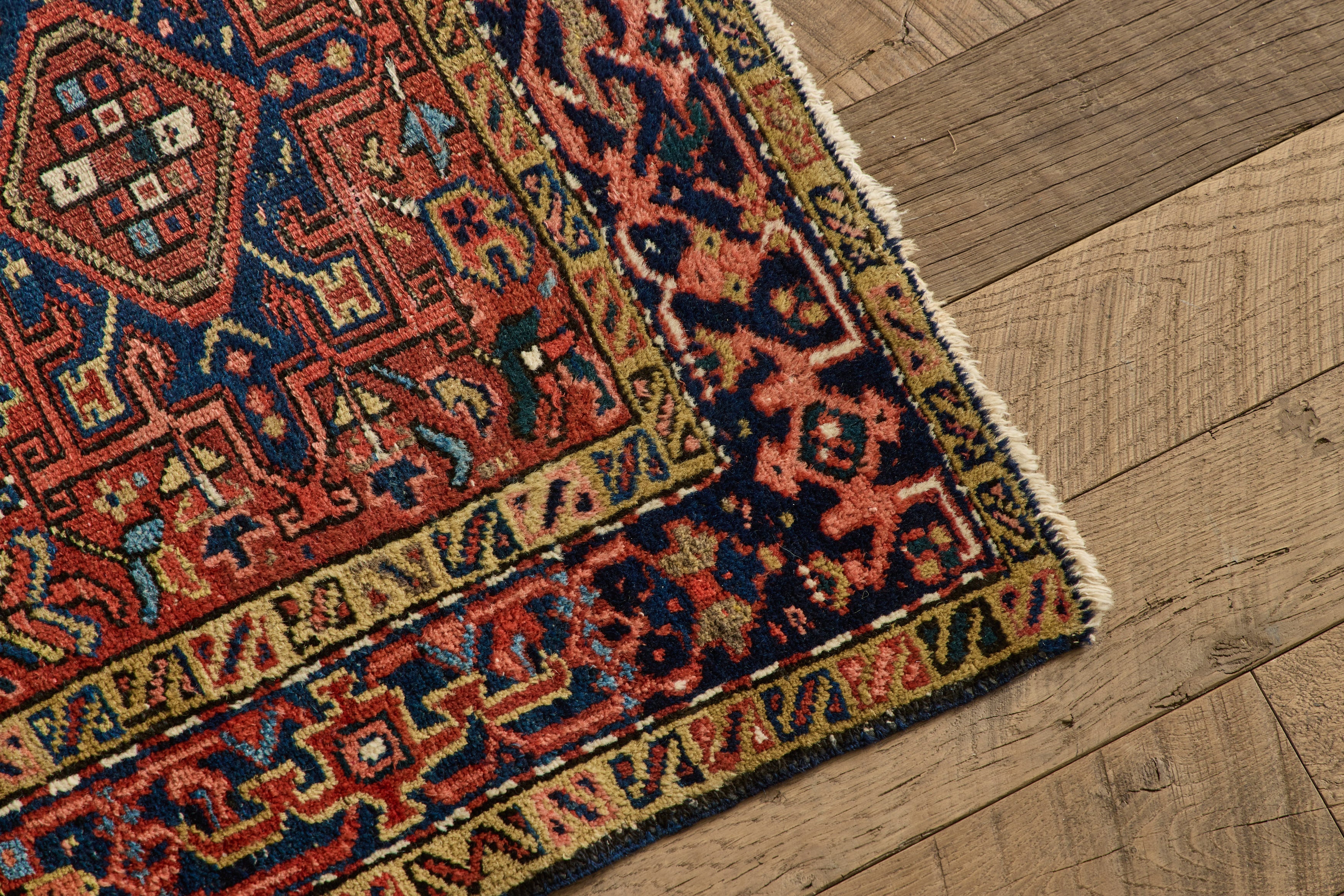 Nicky Kehoe - Persian Heriz Throw Rug 3'1 X 4'5