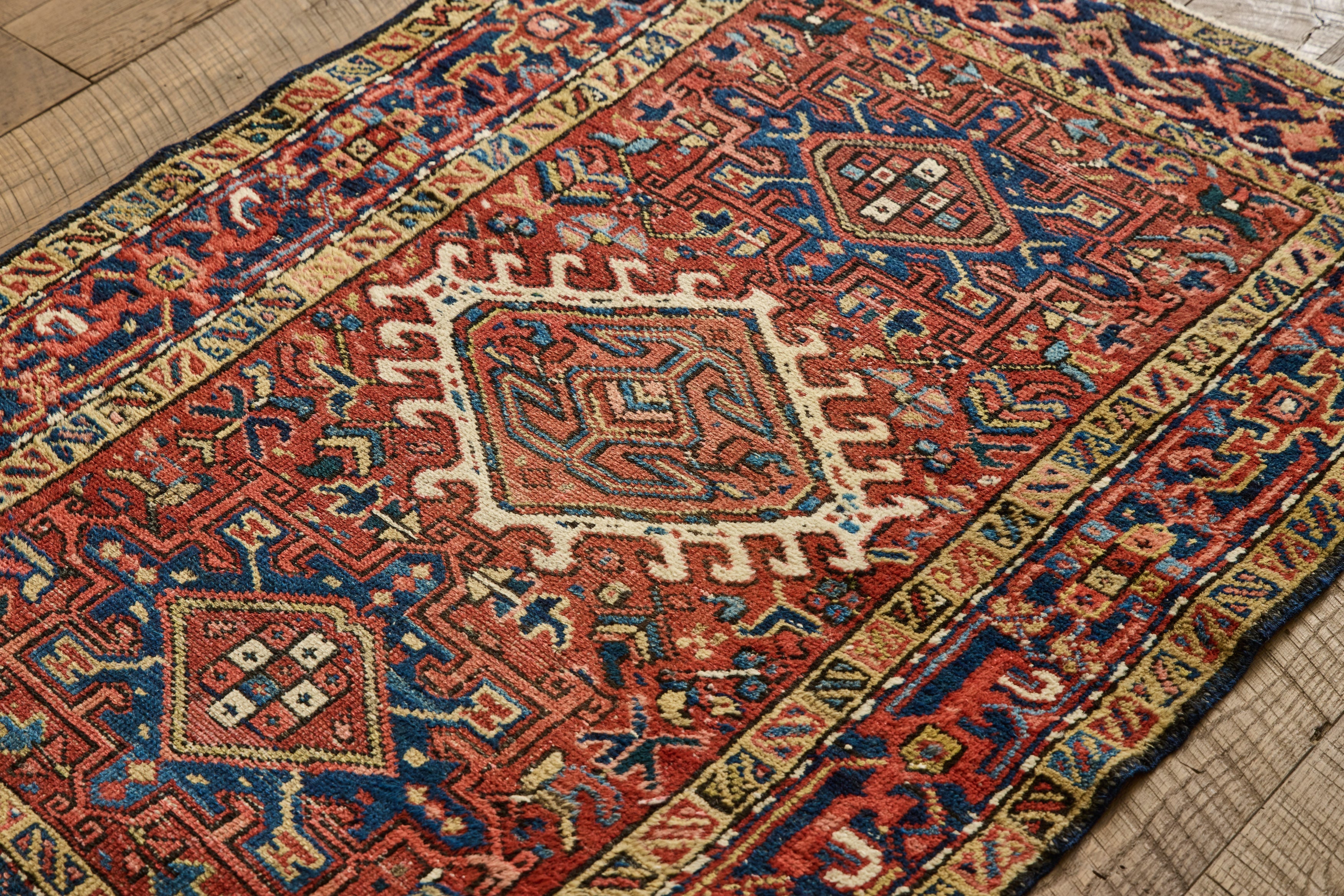 Nicky Kehoe - Persian Heriz Throw Rug 3'1 X 4'5