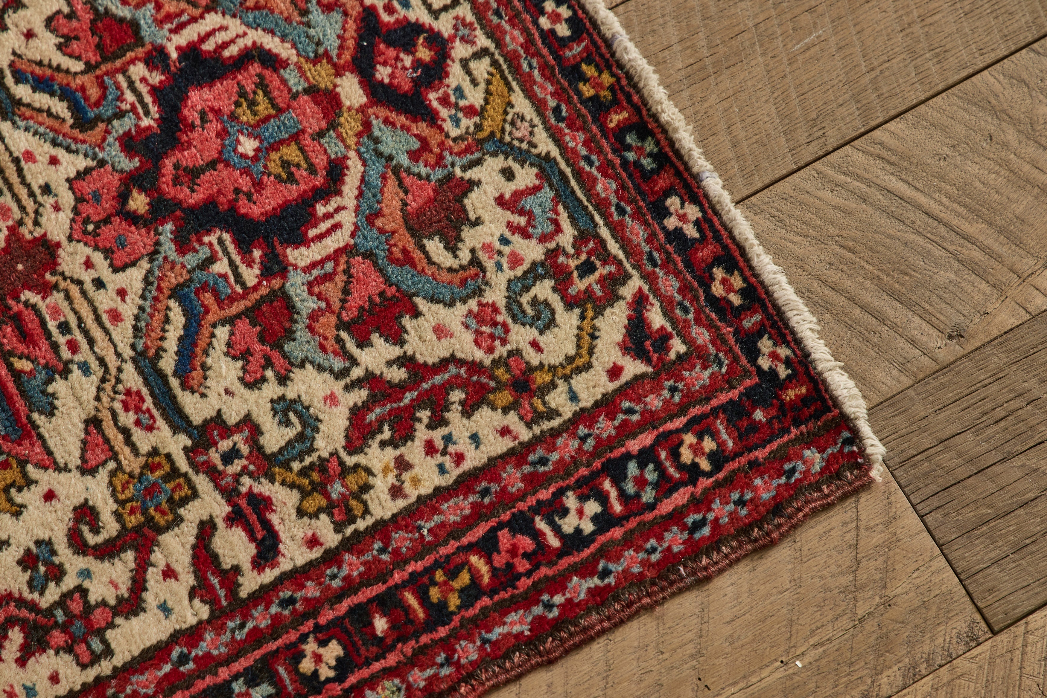 Nicky Kehoe - Persian Gharajeh Scatter Rug 2' X 2'8