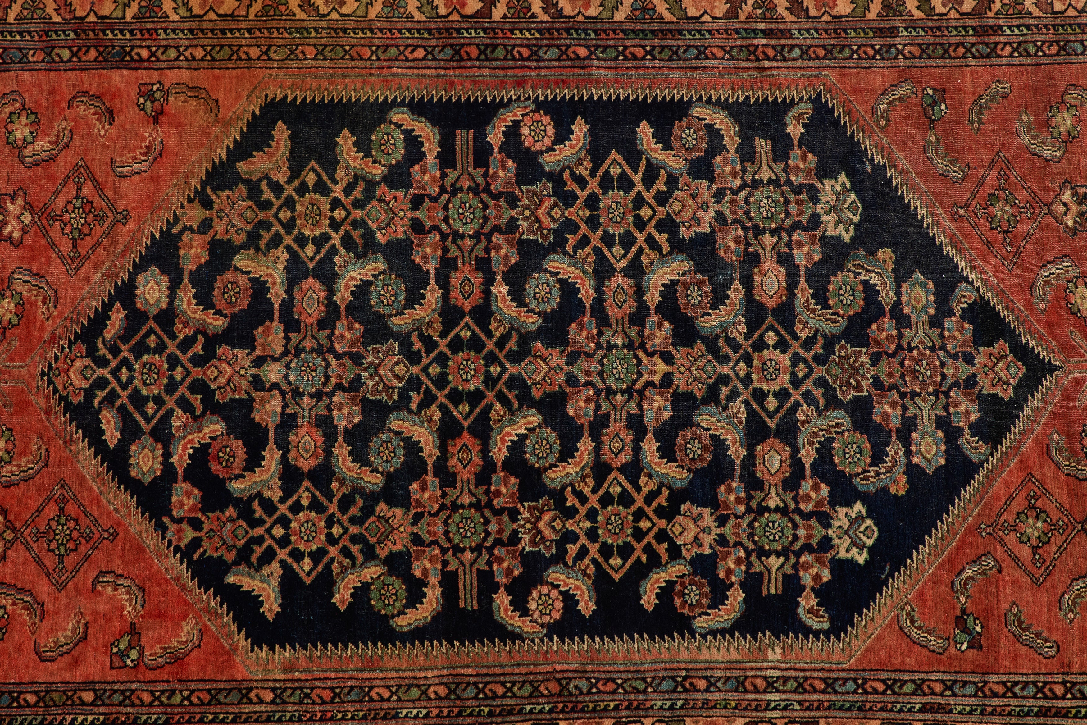 Nicky Kehoe - Blue & Blush Bibikabad Rug 5' X 6'7
