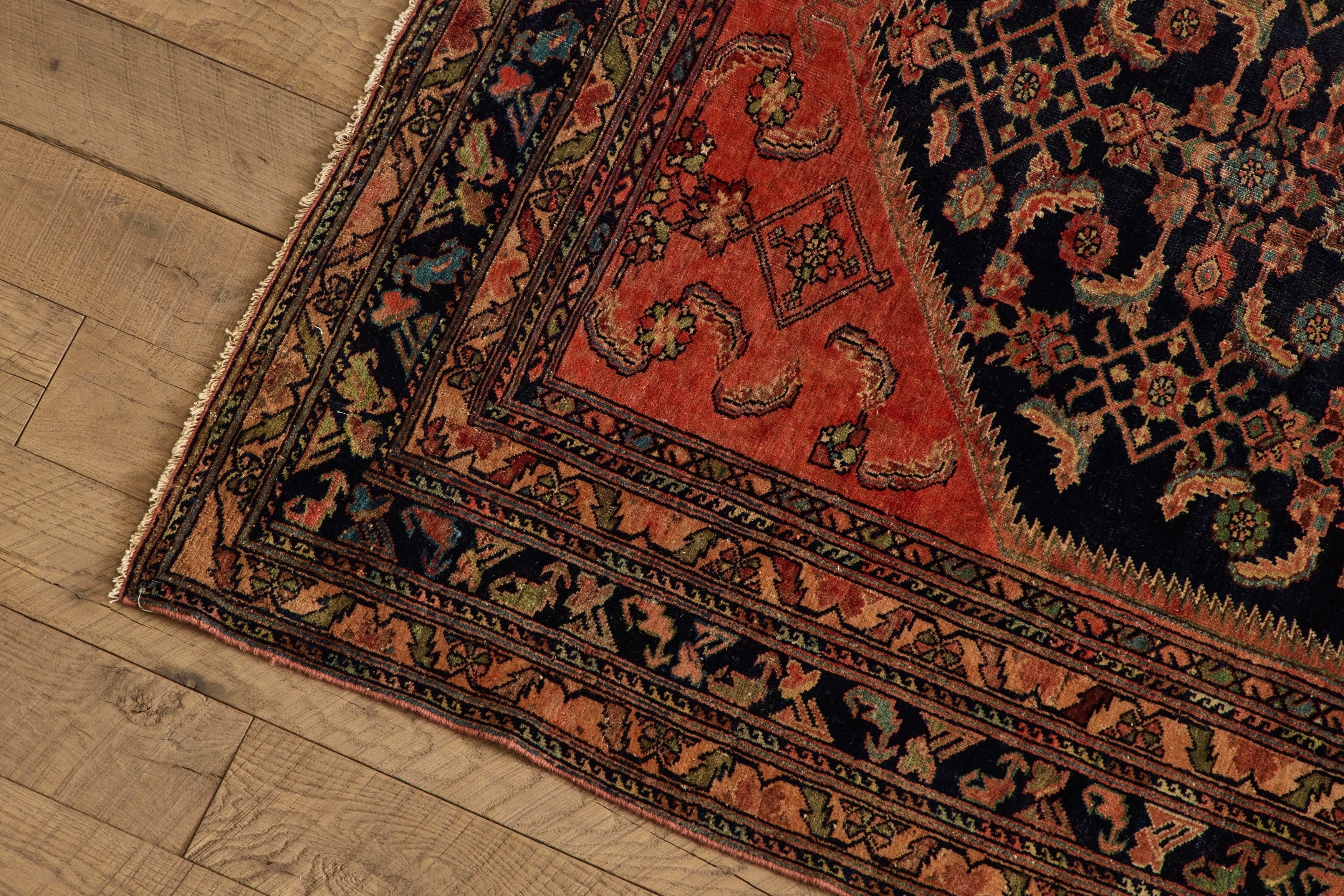 Nicky Kehoe - Blue & Blush Bibikabad Rug 5' X 6'7