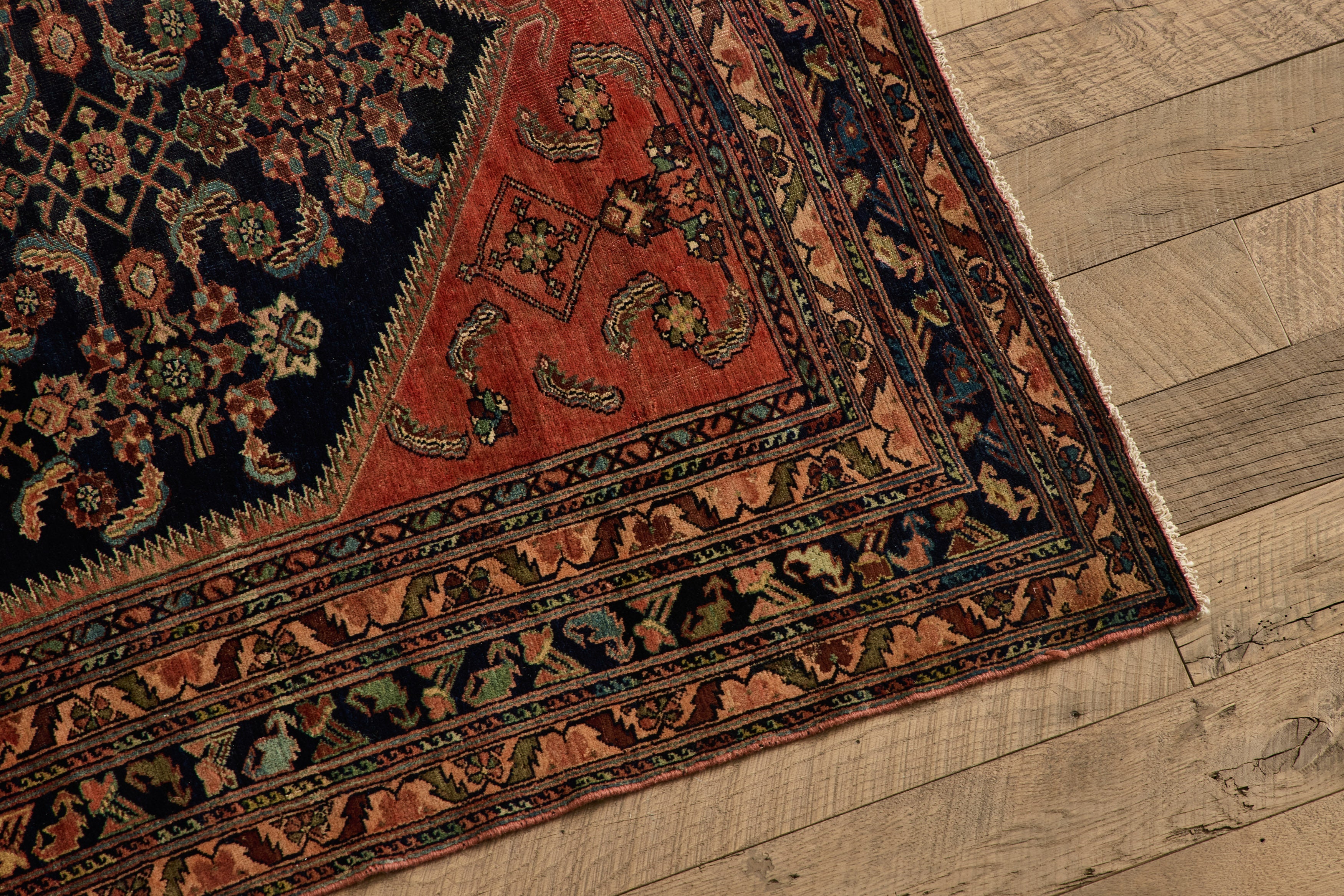 Nicky Kehoe - Blue & Blush Bibikabad Rug 5' X 6'7