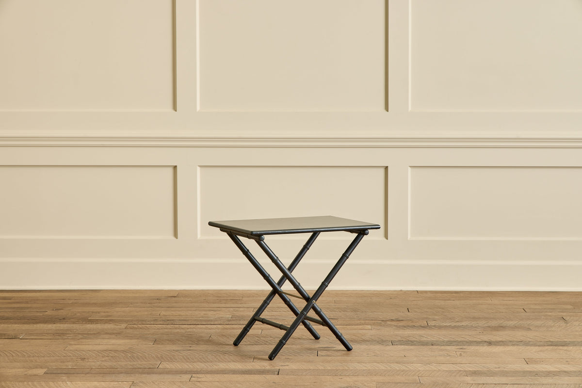 Nicky Kehoe - VTG BLACK FAUX BAMBOO SIDE TABLE