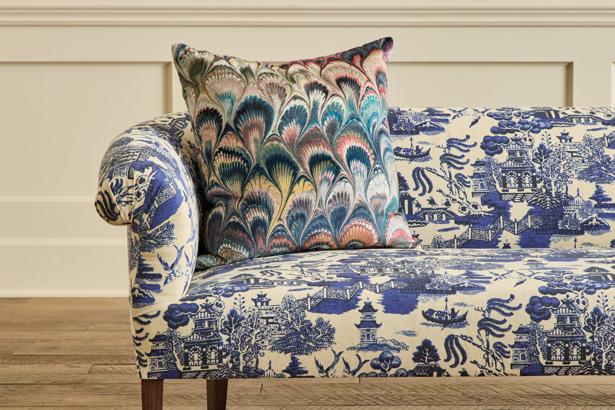 Nicky Kehoe - Beata Heuman Pillow in Marbleized Velvet