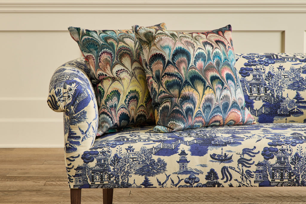 Nicky Kehoe - Beata Heuman Pillow in Marbleized Velvet