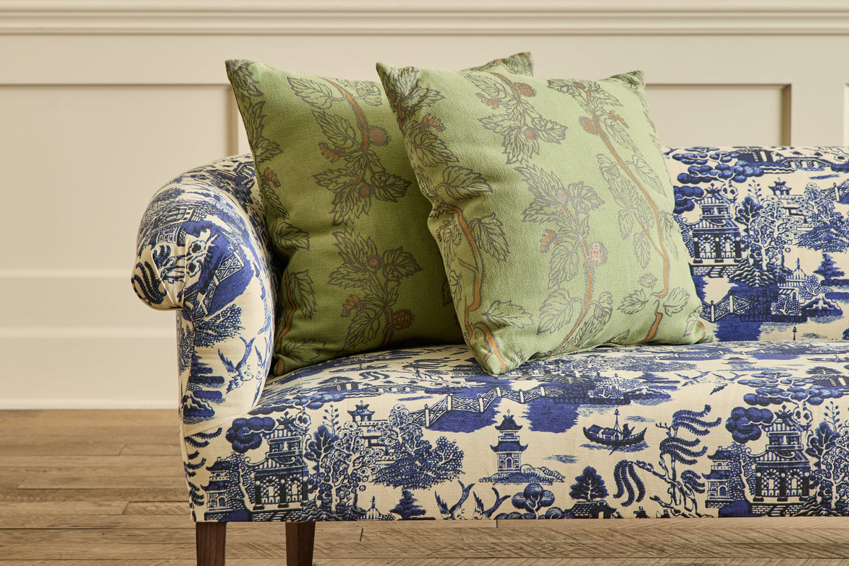Nicky Kehoe - Beata Heuman Pillow in Nettle in Sage Linen