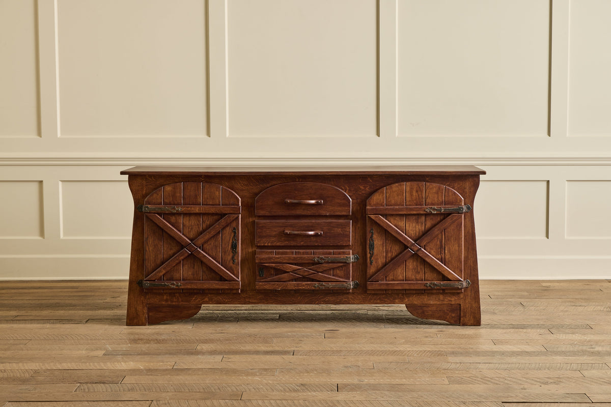 Nicky Kehoe - VTG SPANISH OAK WOOD SIDEBOARD