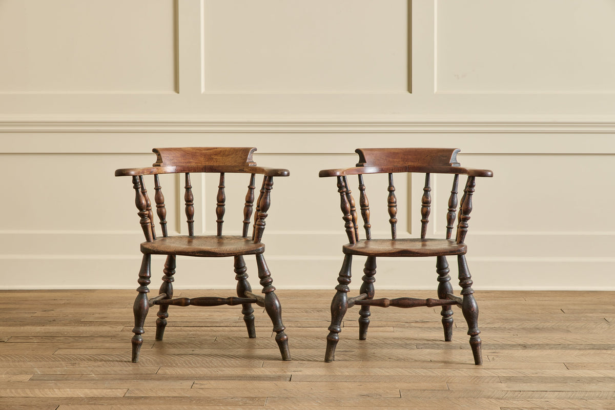 Nicky Kehoe - VTG PAIR OF ELM WOOD SIDE CHAIRS