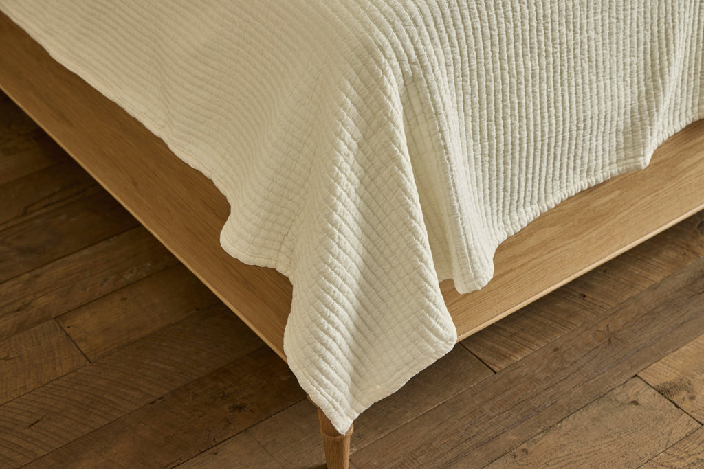 Nicky Kehoe - Hudson Ribbed Coverlet in Cream