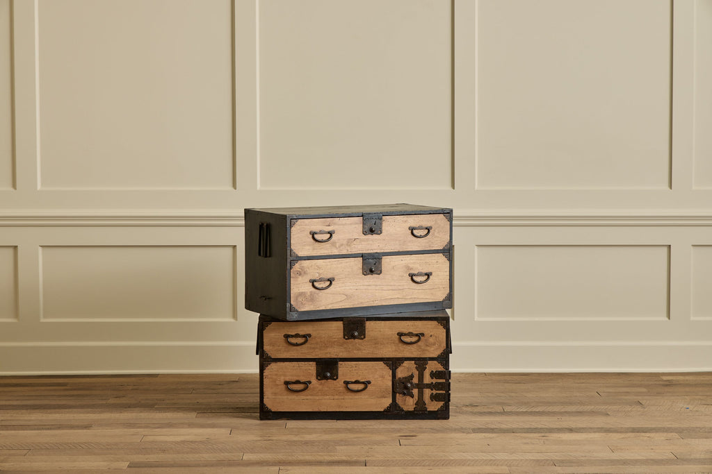 Nicky Kehoe - 2 Piece Black Case Tansu Chest