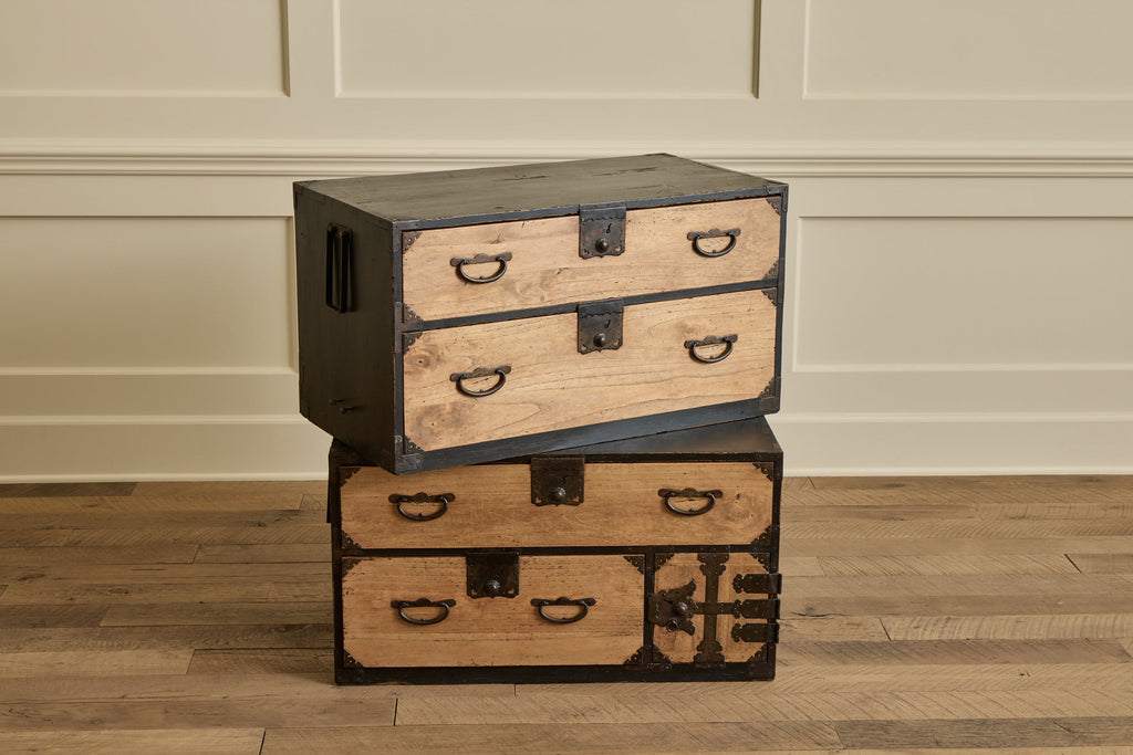 Nicky Kehoe - 2 Piece Black Case Tansu Chest