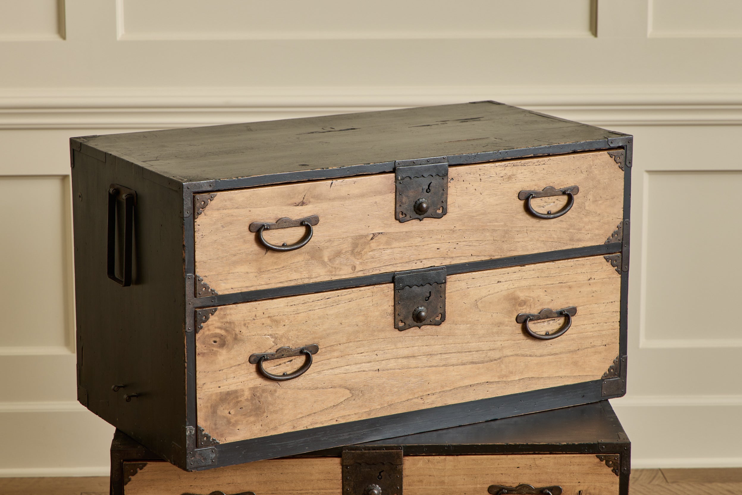 Nicky Kehoe - 2 Piece Black Case Tansu Chest