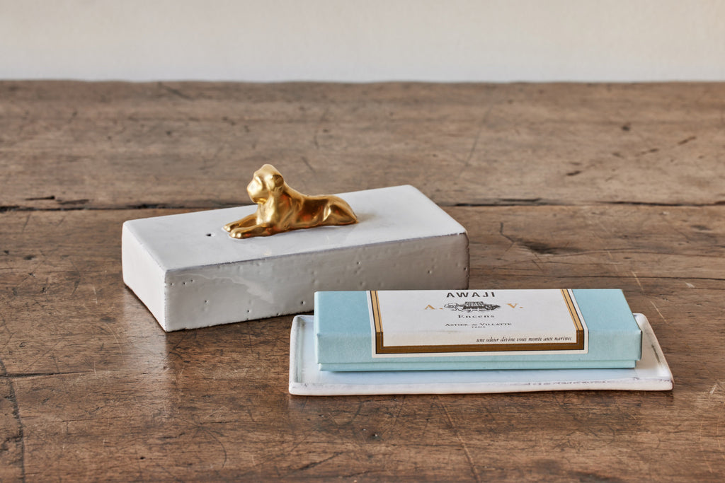 Nicky Kehoe - Gold Lion Incense Box & Holder