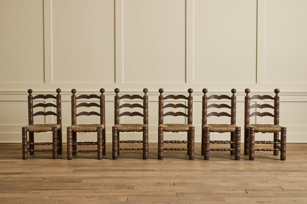 Nicky Kehoe - Set of 6 Dudouyt Rush Seat Chairs