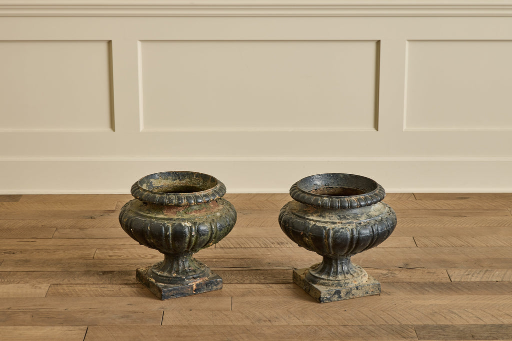 Nicky Kehoe - Pair of 19th Century Cast Iron Urns