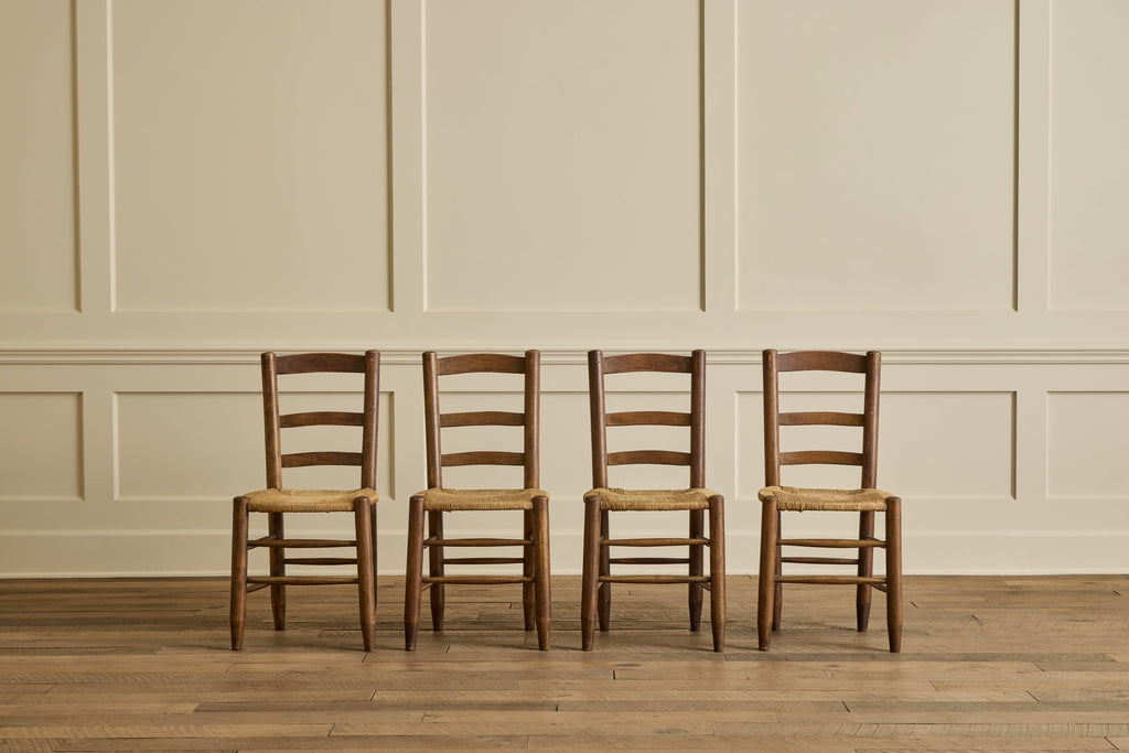 Nicky Kehoe - Set of 4 Ladder Back Rush Chairs