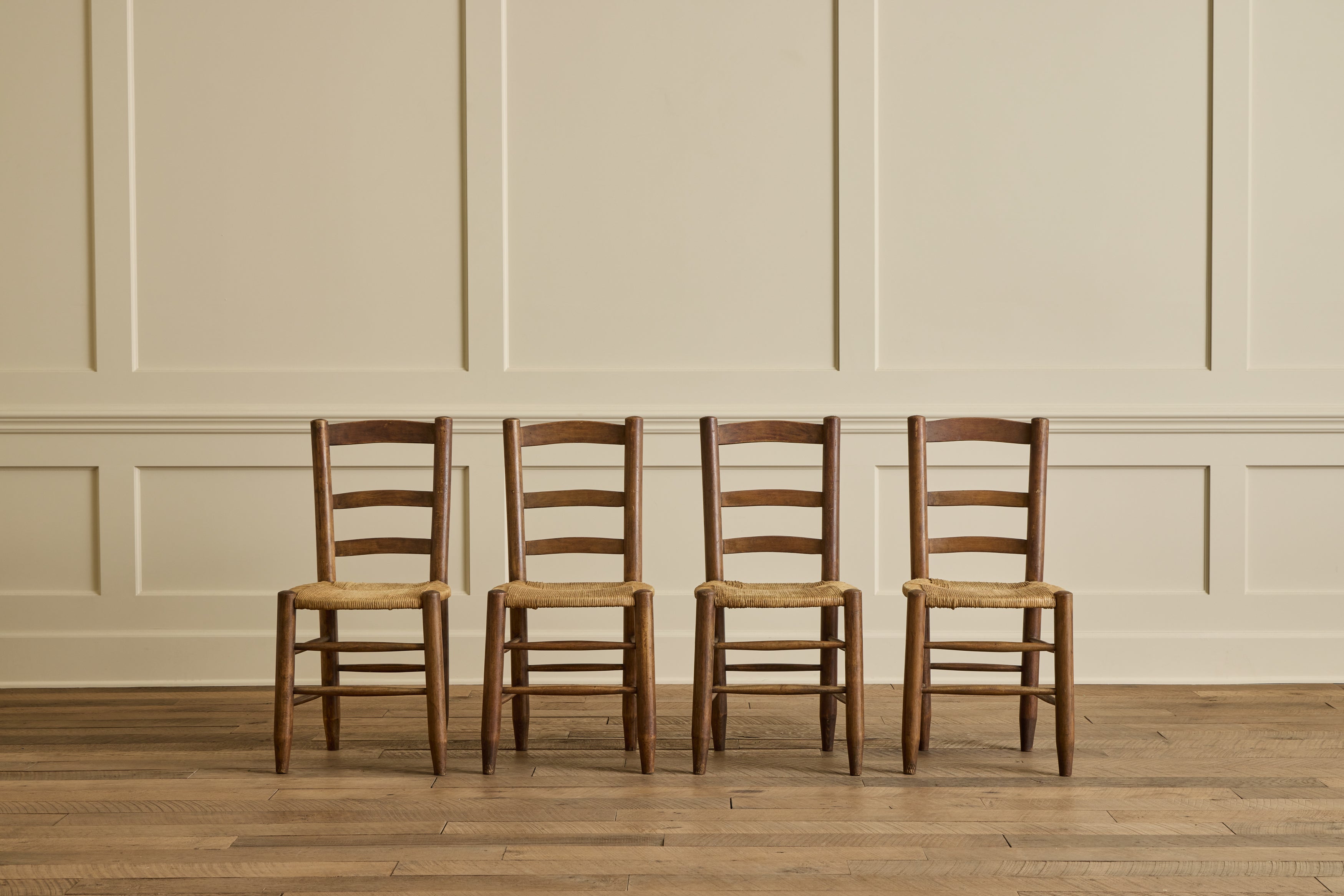 Nicky Kehoe - Set of 4 Ladder Back Rush Chairs