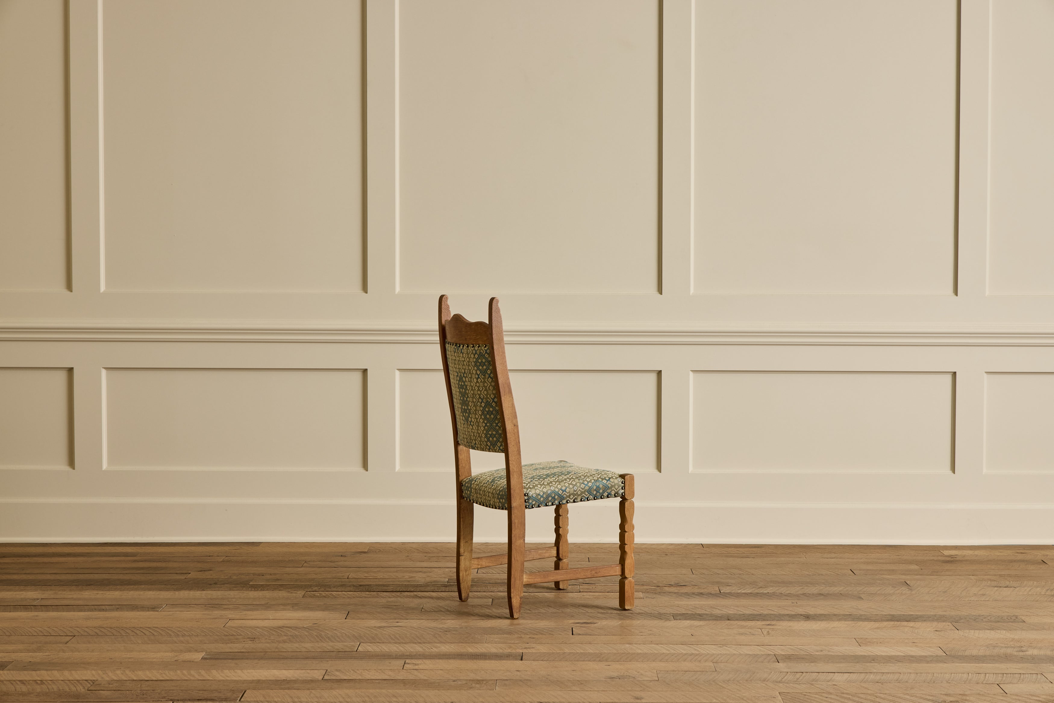 Nicky Kehoe - Set of 4 Carved Oak Dining Chairs