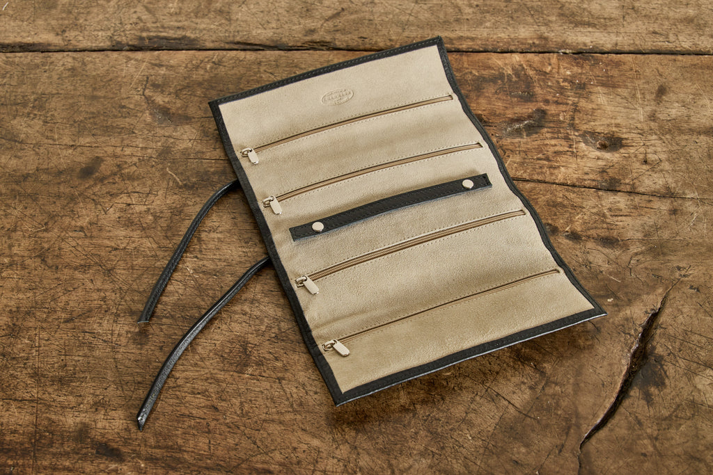 Nicky Kehoe - Black Leather Jewelry Roll