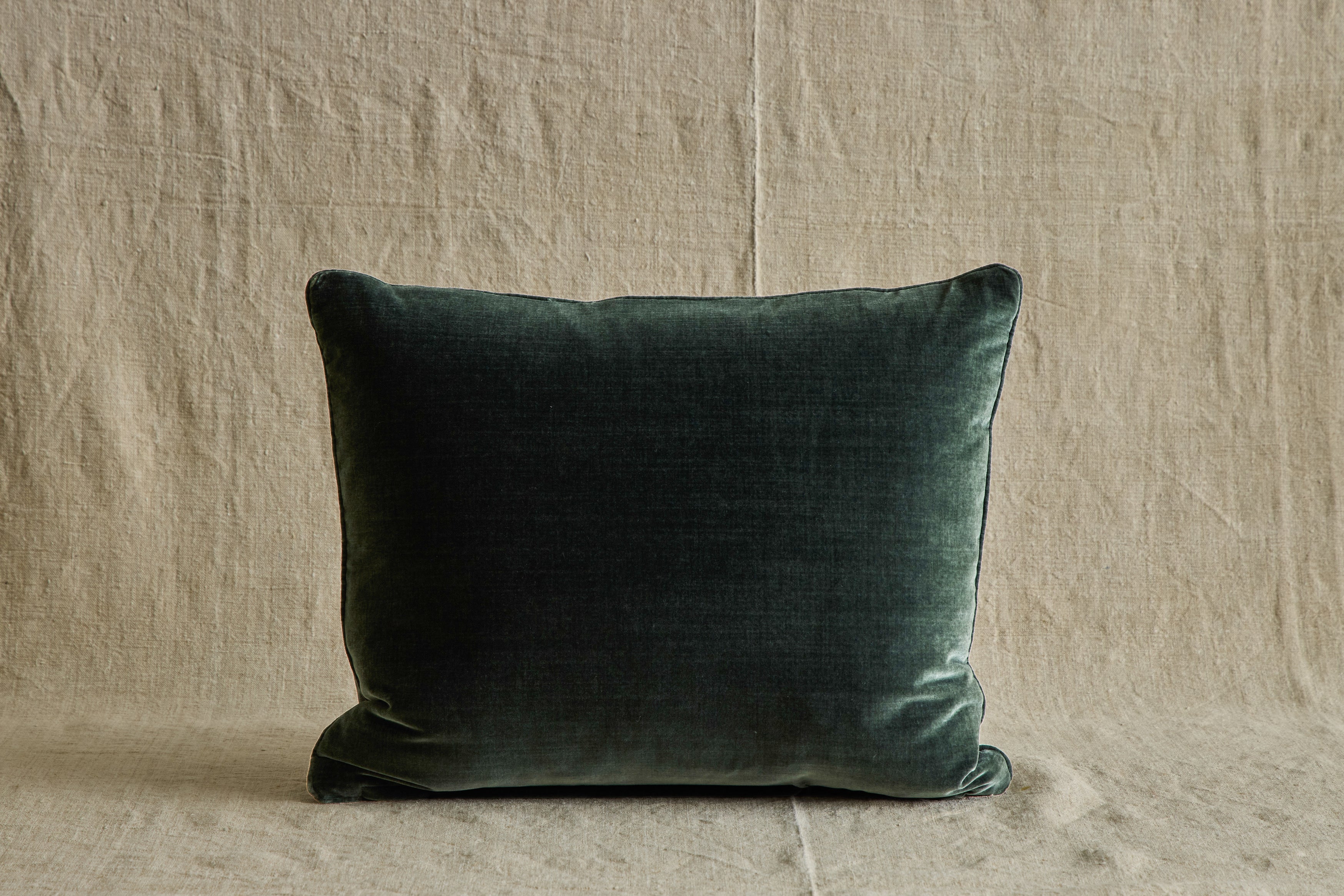 Nicky Kehoe - Velvet Pillow in Green Slate