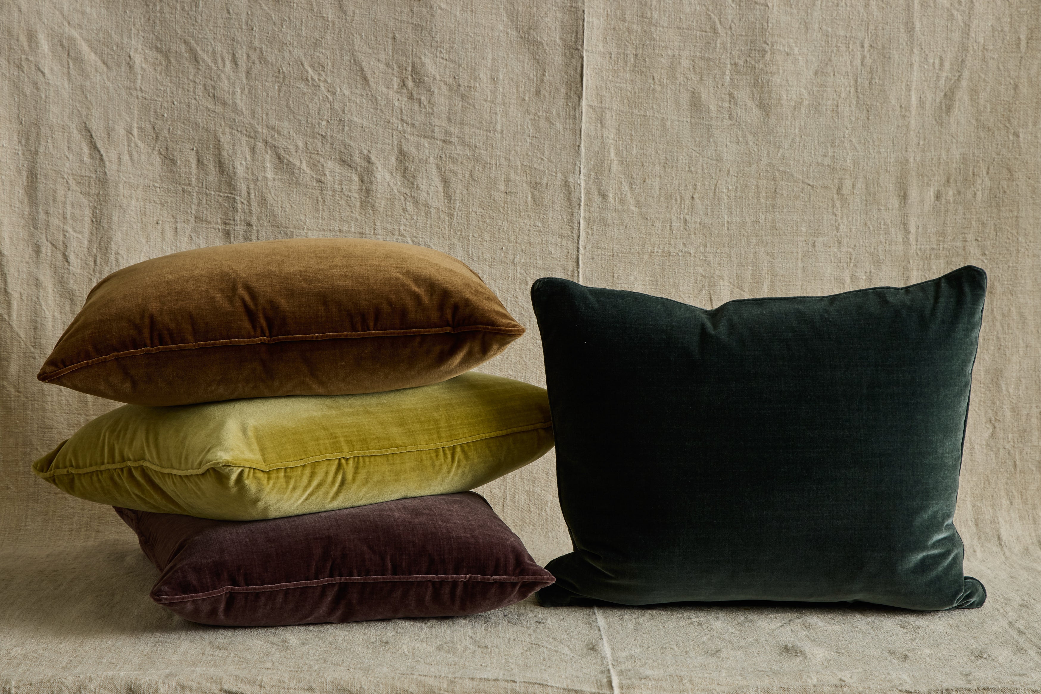 Nicky Kehoe - Velvet Pillow in Olive