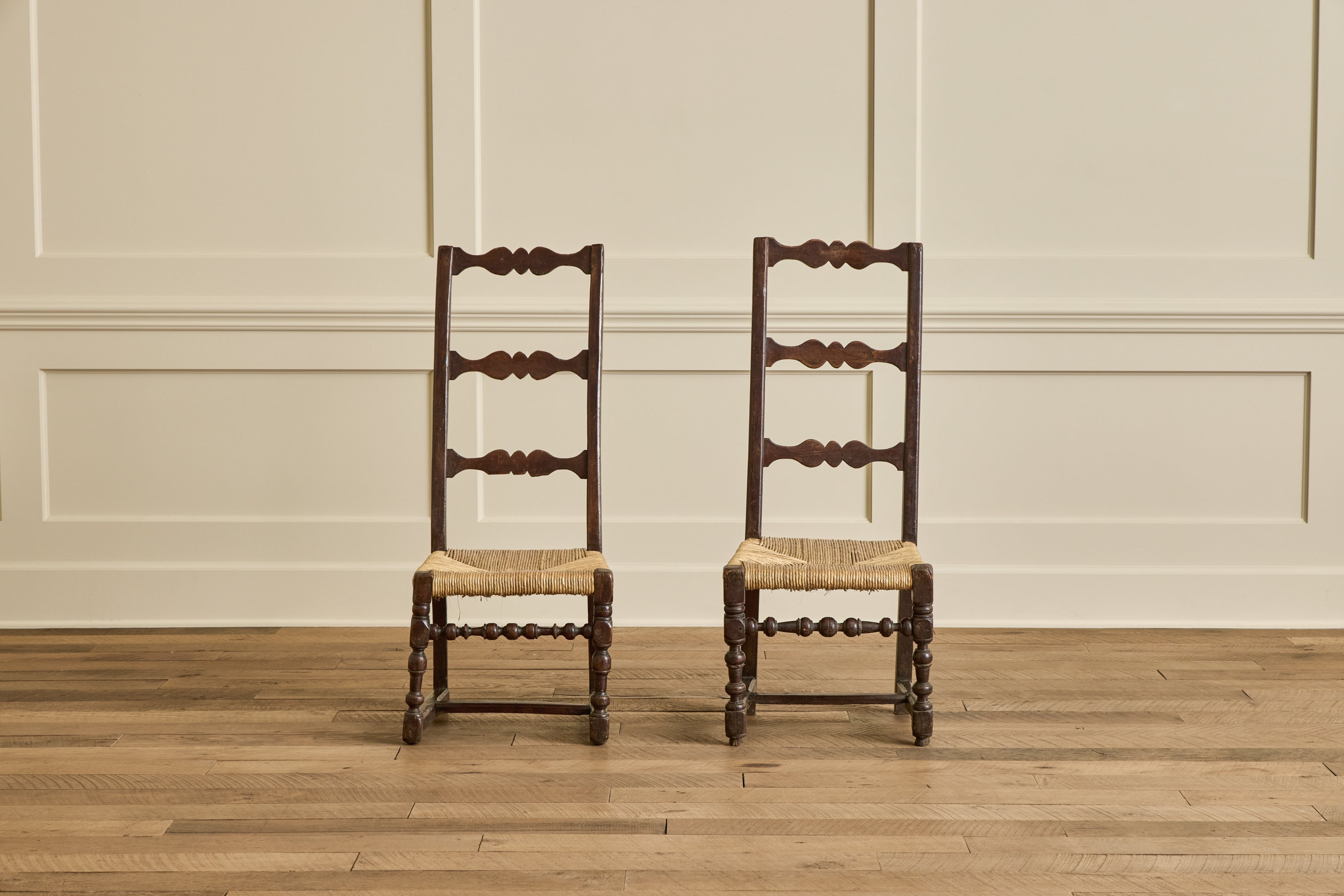 Nicky Kehoe - Pair of High Back Rush Chairs