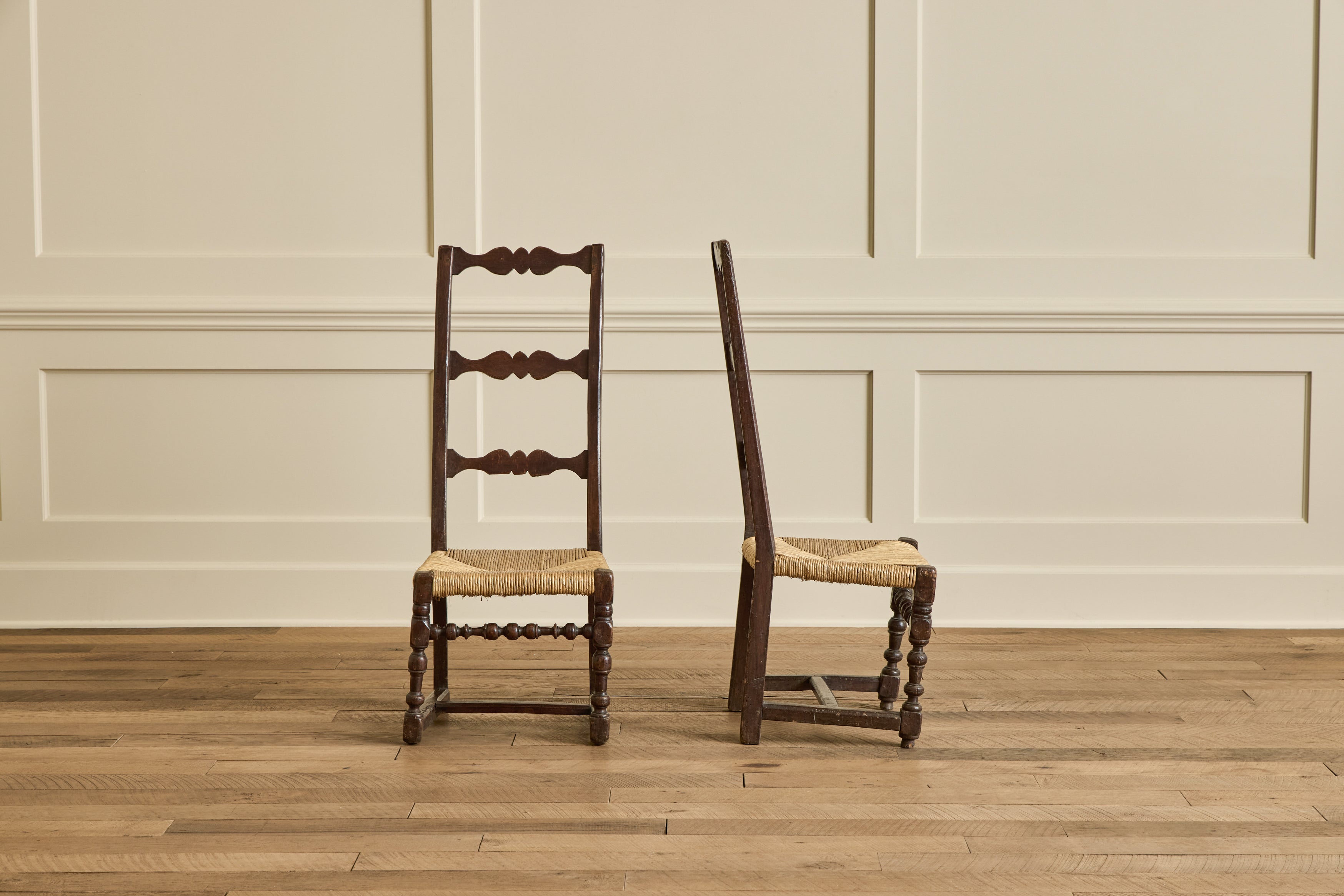 Nicky Kehoe - Pair of High Back Rush Chairs