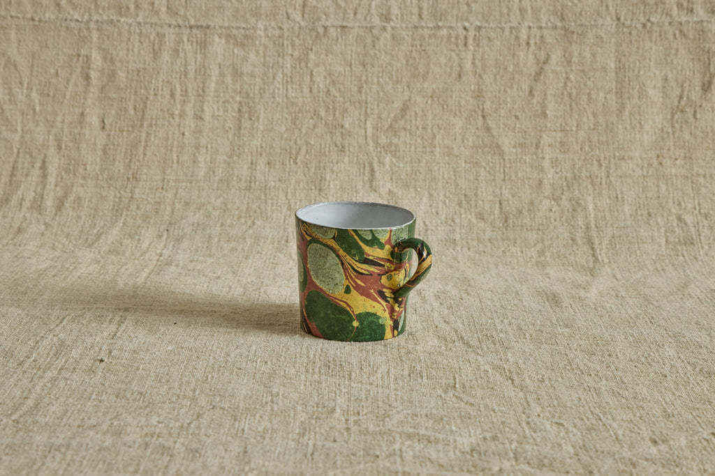 Nicky Kehoe - Cup with Green, Red & Yellow Marble Exterior