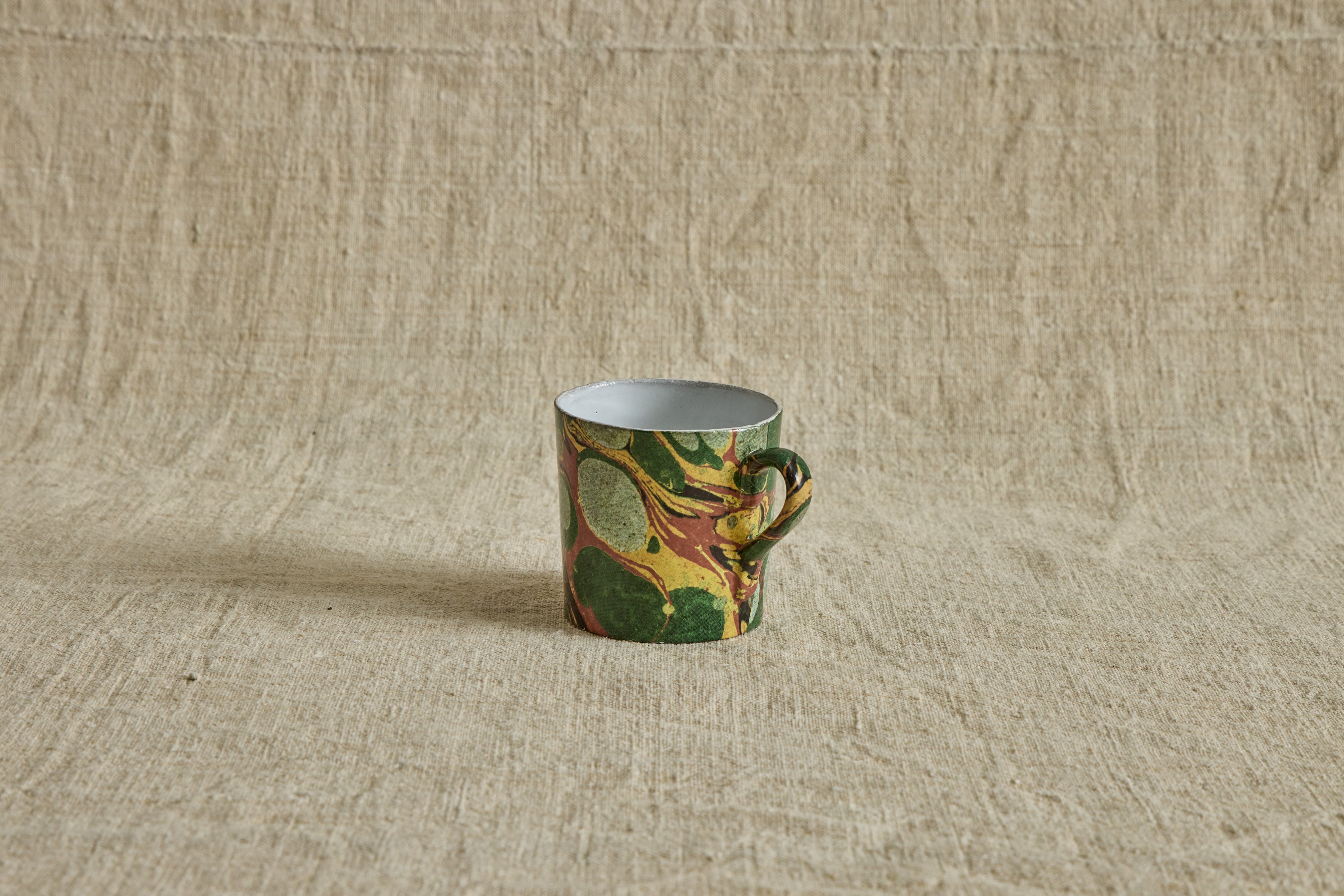 Nicky Kehoe - Cup with Green, Red & Yellow Marble Exterior