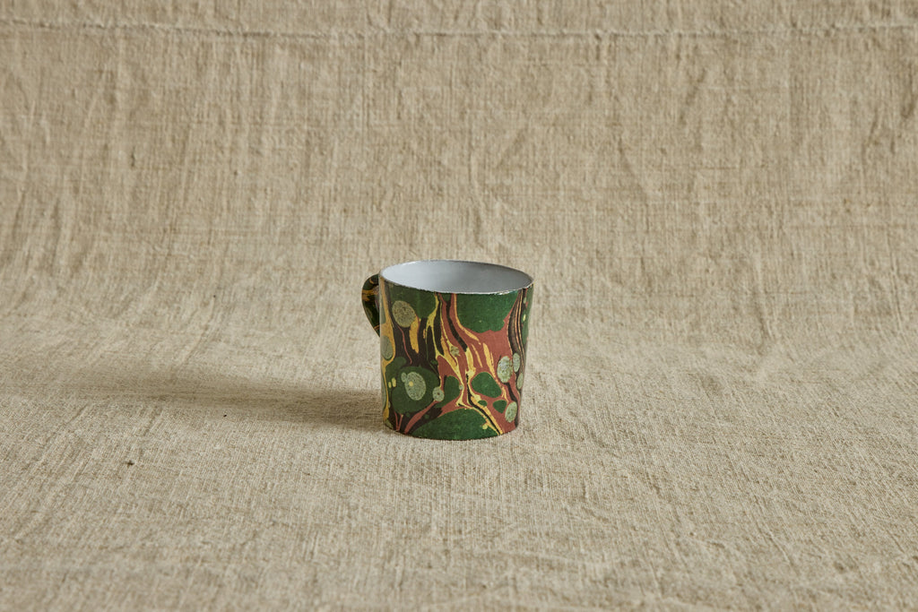 Nicky Kehoe - Cup with Green, Red & Yellow Marble Exterior